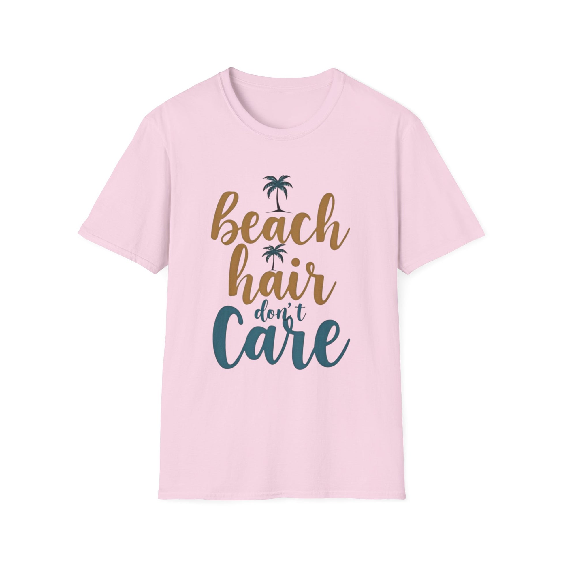 Beach Hair Don't Care Unisex T-Shirt, Summer Vibe Tee, Casual Beachwear, Gift for Beach Lovers, Vacation Attire - Psychonaut Swag