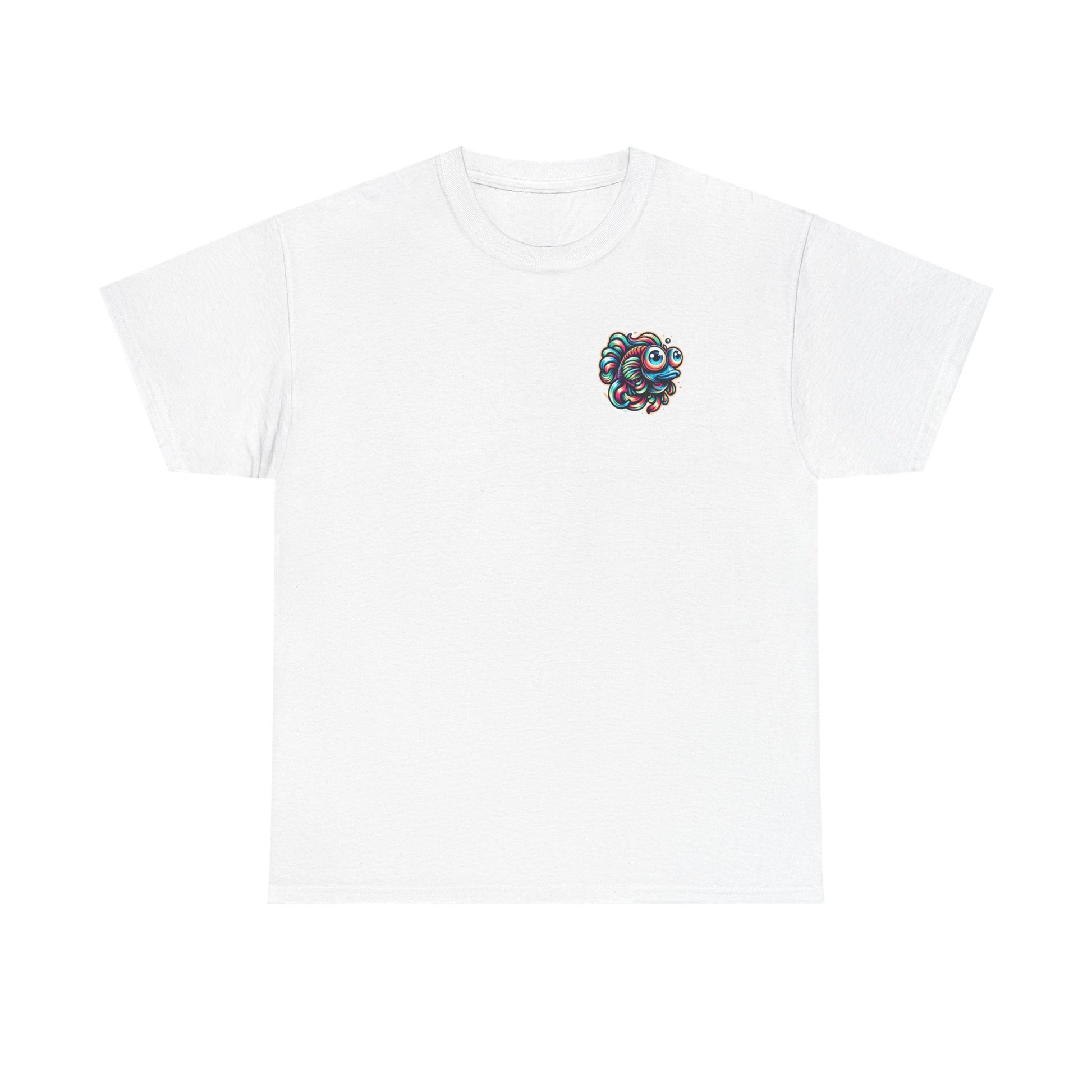 Psychedelic Fish Graphic Unisex Heavy Cotton Tee - Fun & Vibrant Apparel - Psychonaut Swag