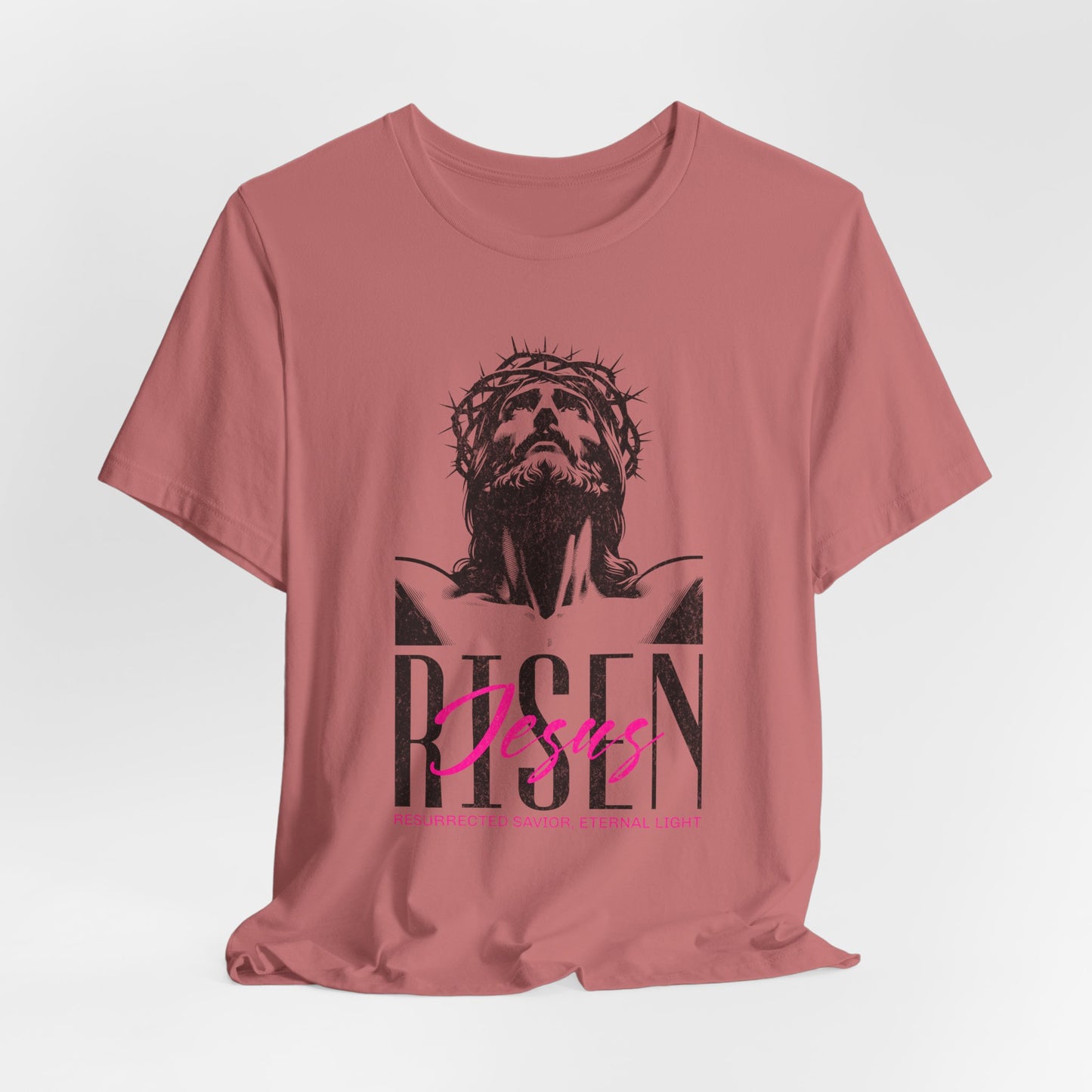 Risen Jesus Portrait Tee — Christian Easter Resurrection T-Shirt