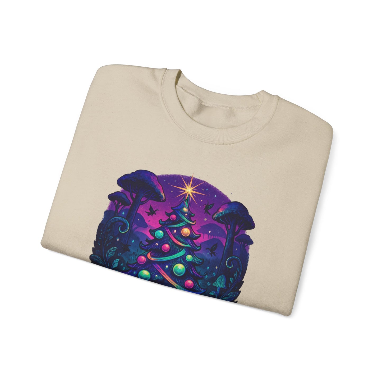 Psychedelic Christmas Tree, Unisex Heavy Blend™ Crewneck Sweatshirt