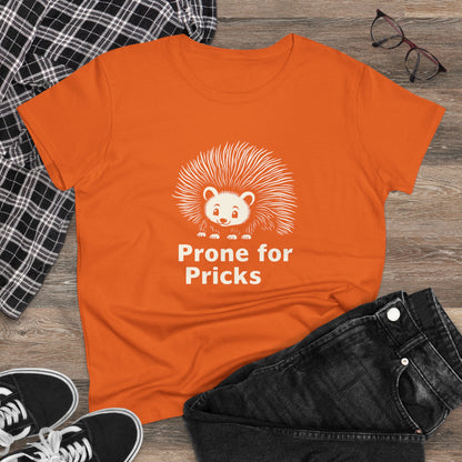 Prone for Pricks, Funny Hedgehog Tee, Quirky Animal Shirt, Cute Graphic Tee, Gift for Animal Lovers, Casual Wear, Summer Top