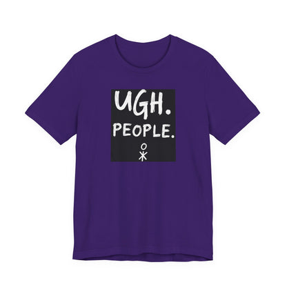 Frustration Level: UGH. PEOPLE. Unisex Tee, Funny Graphic T-Shirt, Gift for Introverts, Casual Wear, Everyday Humor