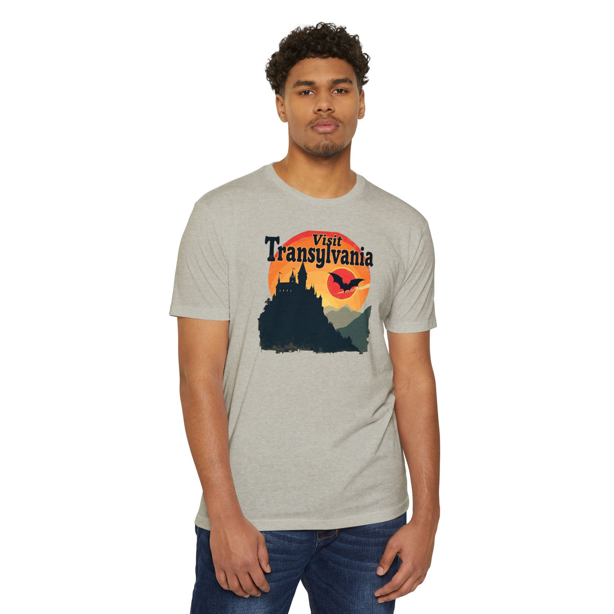 Visit Transylvania T-Shirt — Vintage Vampire Castle Halloween Tee