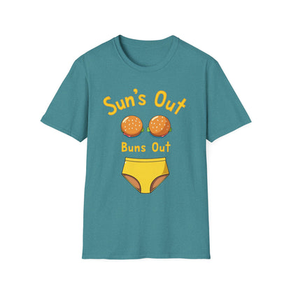Sun's Out Buns Out, Sunny Vibes T-Shirt - Funny Summer Tee for Beach Days, BBQs, Pool Parties, Birthday Gifts, Vacation Wear - Psychonaut Swag