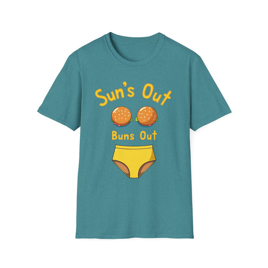 Sun's Out Buns Out, Sunny Vibes T-Shirt - Funny Summer Tee for Beach Days, BBQs, Pool Parties, Birthday Gifts, Vacation Wear - Psychonaut Swag