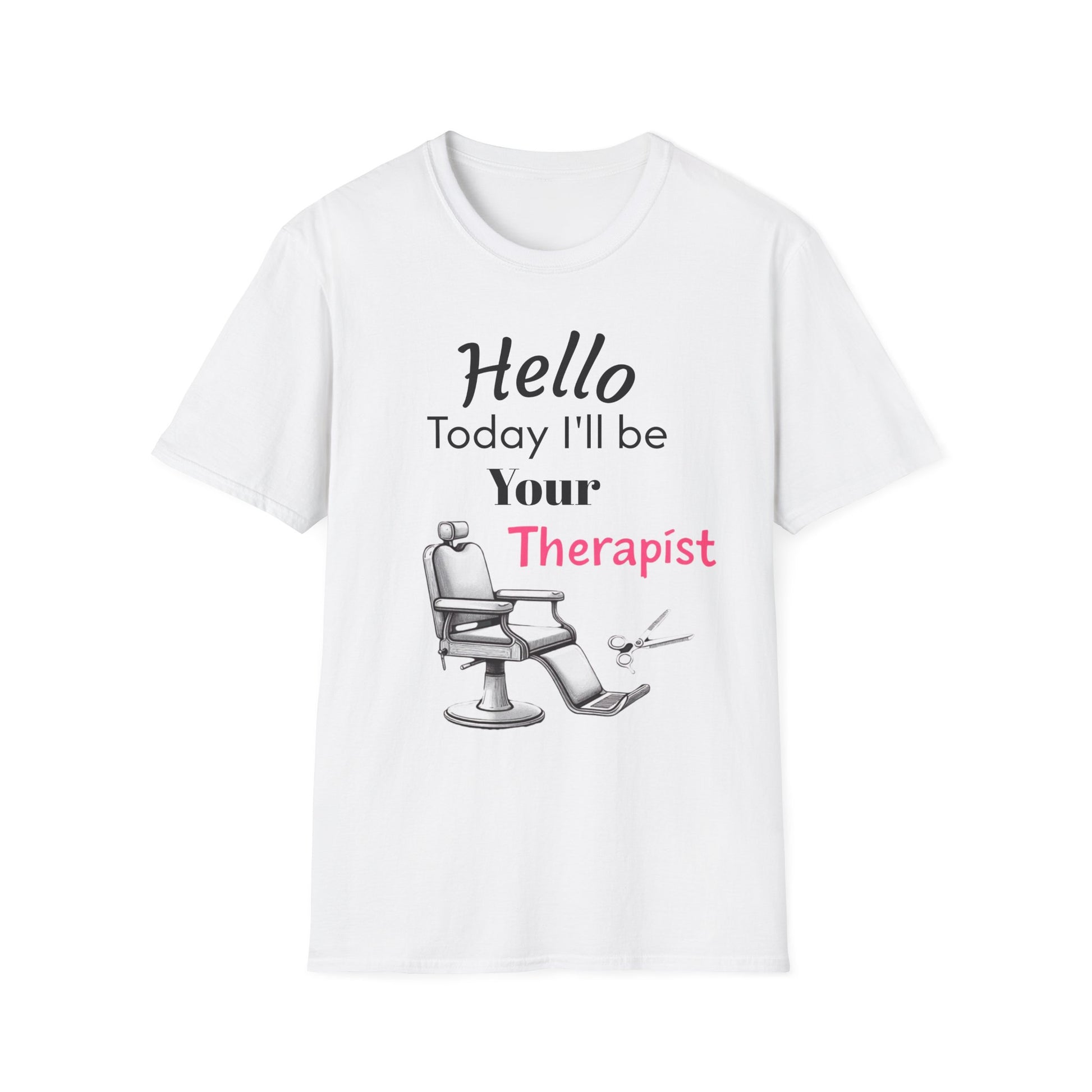 Hair stylist therapy, Unisex Softstyle T-Shirt | Perfect Gift for Barbers, Stylists, Hairdressers, Funny Tee for Self-Care Sundays, Hair Salon [...] - Psychonaut Swag