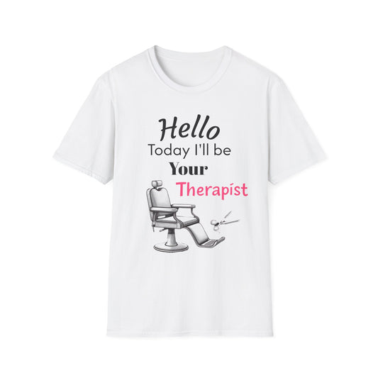 Hair stylist therapy, Unisex Softstyle T-Shirt | Perfect Gift for Barbers, Stylists, Hairdressers, Funny Tee for Self-Care Sundays, Hair Salon [...] - Psychonaut Swag