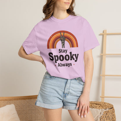 Stay Spooky Always T-Shirt — Retro Rainbow Halloween Tee