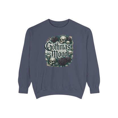 Gothmas Mood Sweatshirt — Gothic Skull & Roses Holiday Pullover