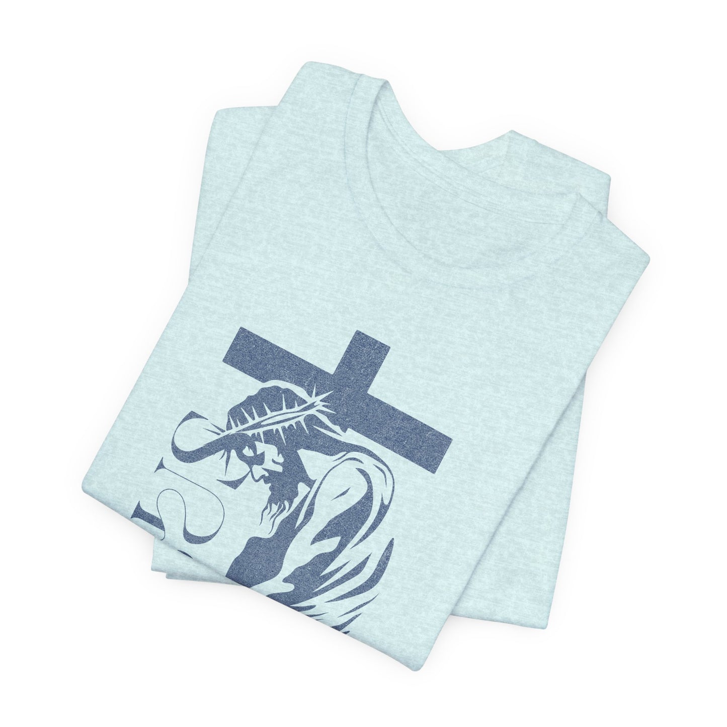 Christian Jesus Tee — Crown of Thorns Cross Graphic T-Shirt