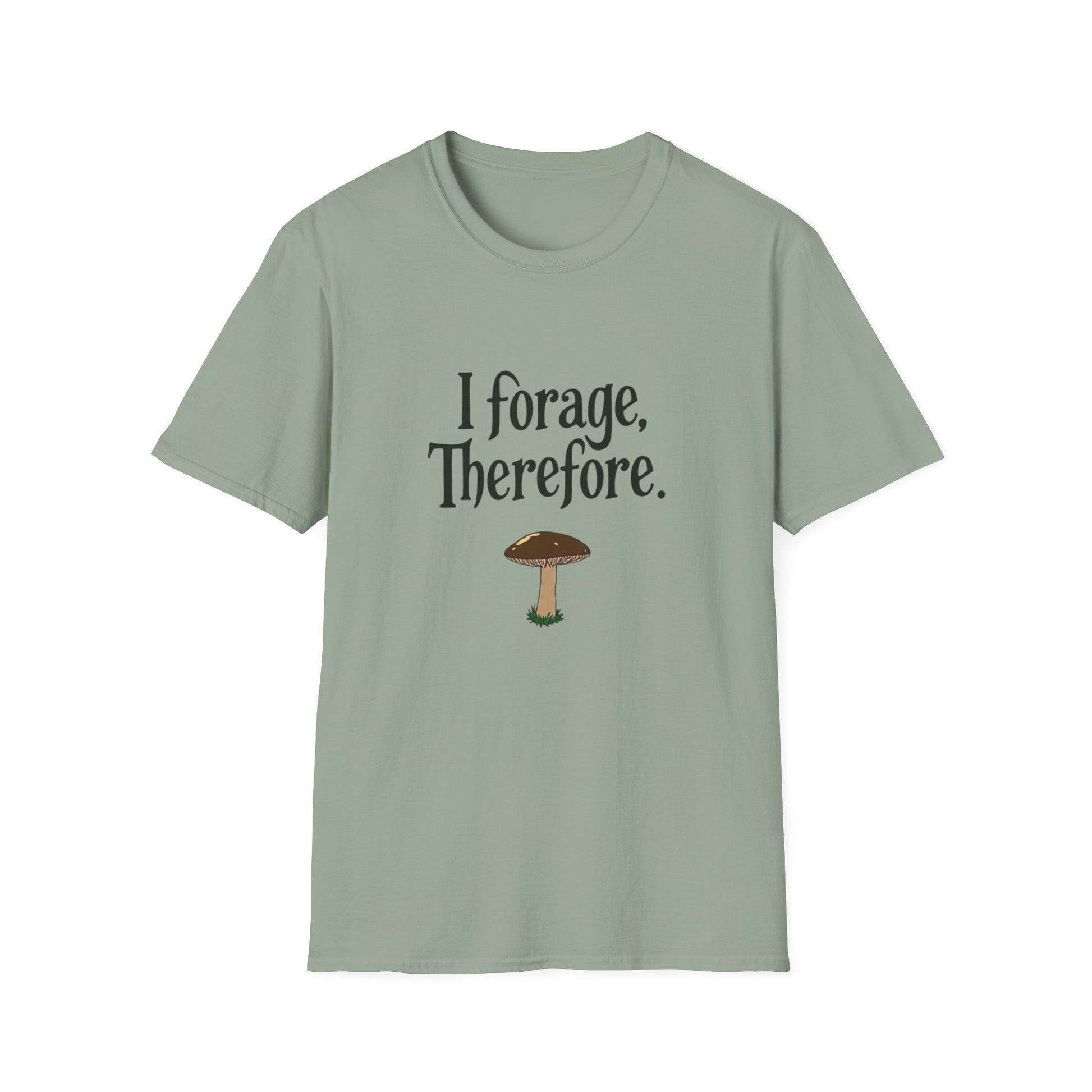 I Forage -Themed Unisex Softstyle T-Shirt, Perfect for Nature Lovers, Eco-Friendly Gift, Mushroom Hunting Apparel, Casual Wear - Psychonaut Swag