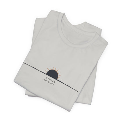 Sunrise Minimalist Tee — "Winter Solstice" Graphic T-Shirt