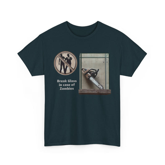 Break Glass, In Case Of Zombies, Unisex Heavy Cotton Tee - Psychonaut Swag