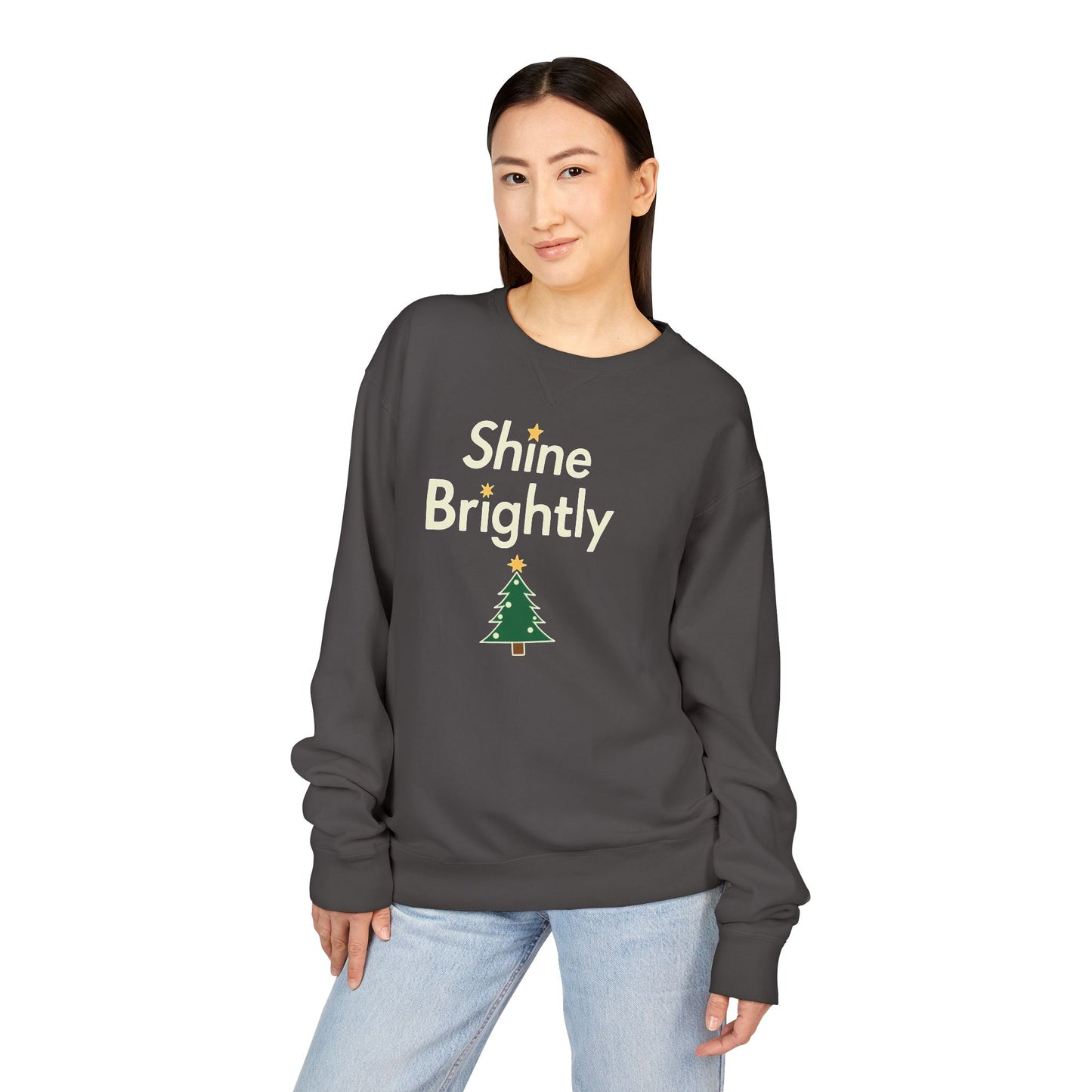 Christmas Tree sweater, Unisex ComfortWash® Garment Dyed Crewneck Sweatshirt