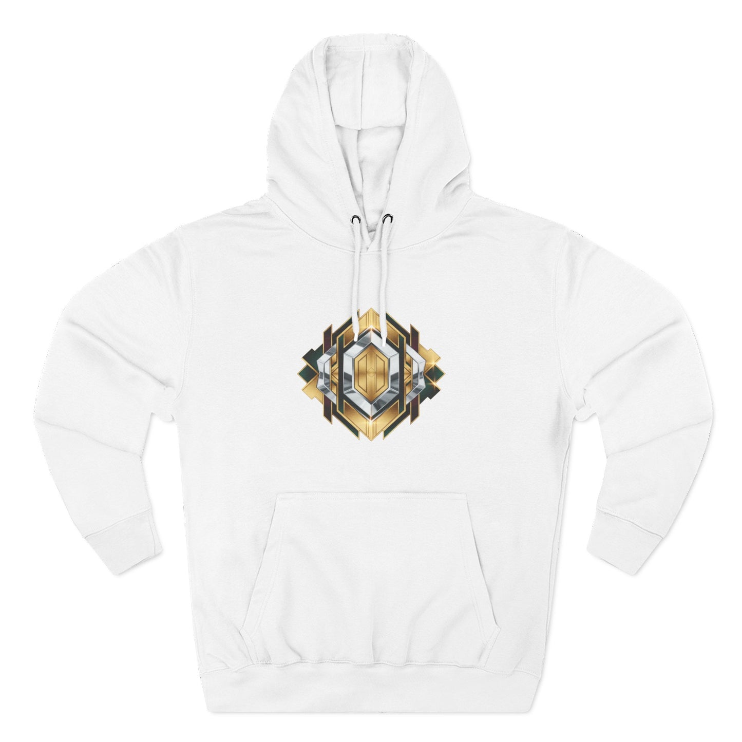 Geometric Gold Crest Hoodie