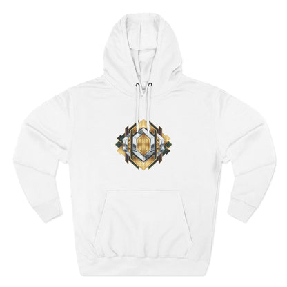 Geometric Gold Crest Hoodie
