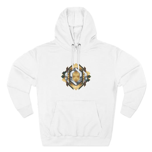 Geometric Gold Crest Hoodie