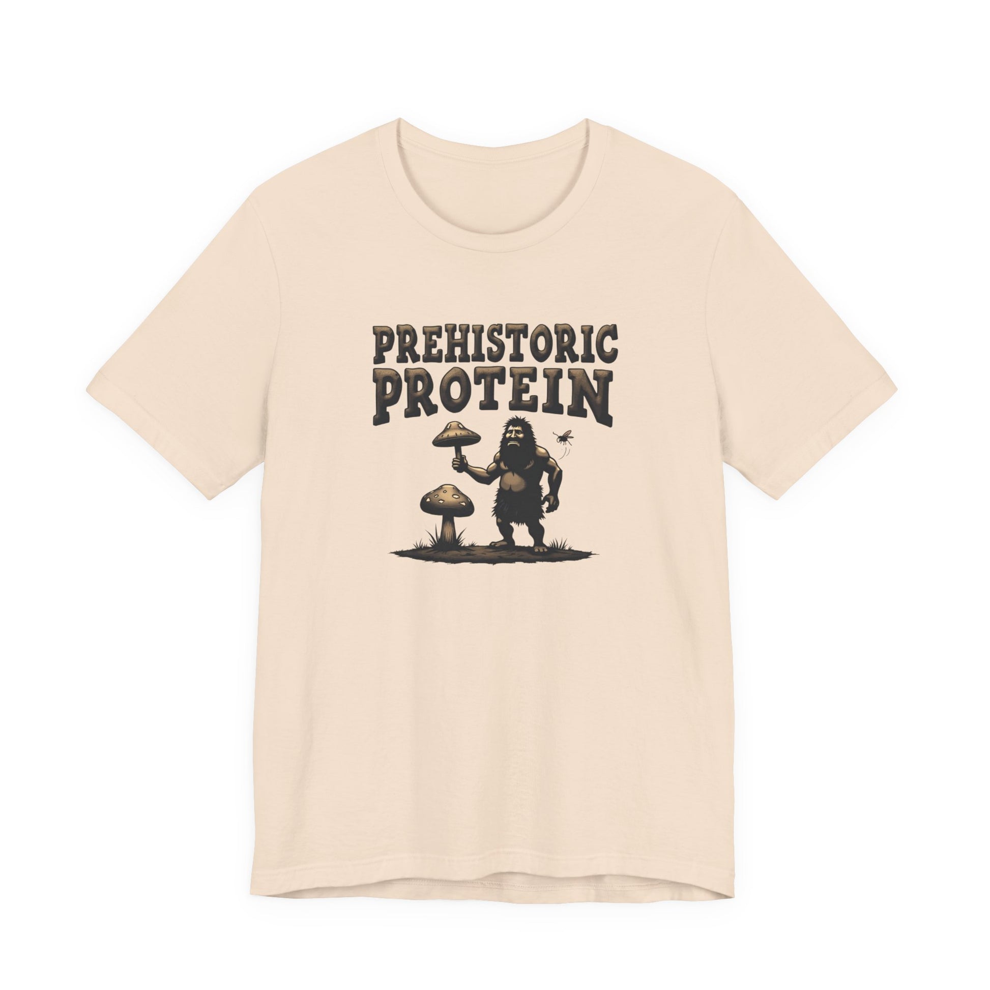 Prehistoric Protein Mushroom Tee - Retro Graphic T-Shirt for Nature Lovers, Gifts for Him/Her, Casual Everyday Wear, Perfect for Camping, Gifts [...] - Psychonaut Swag