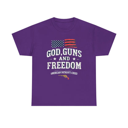 God, Guns, and Freedom American Patriot's Creed Shirt - Psychonaut Swag