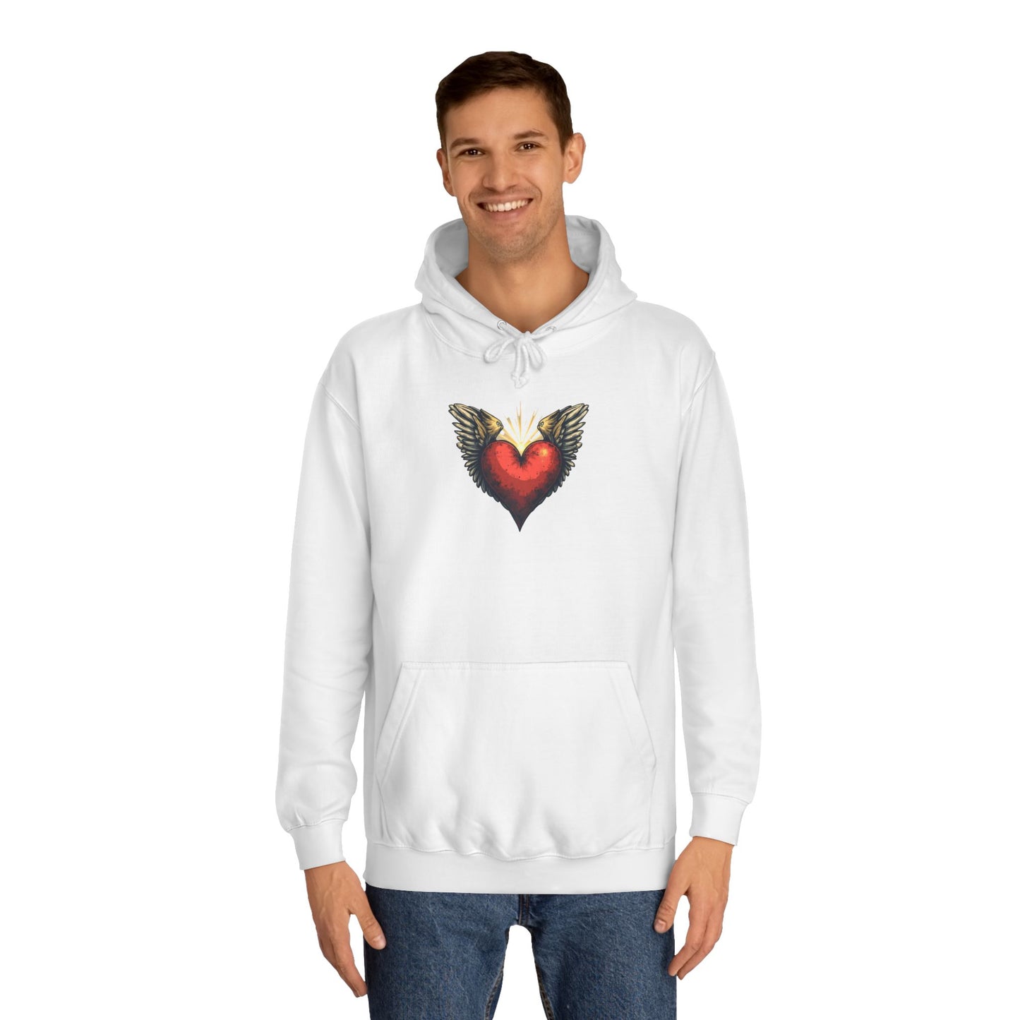 Free Heart, Unisex College Hoodie