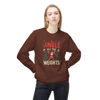 Jingle All the Weights Sweatshirt — Christmas Gym Crewneck