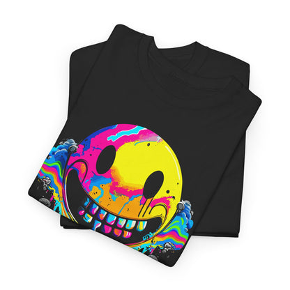 Drippy Smiley, Psychonaut Staple, Unisex Heavy Cotton Tee