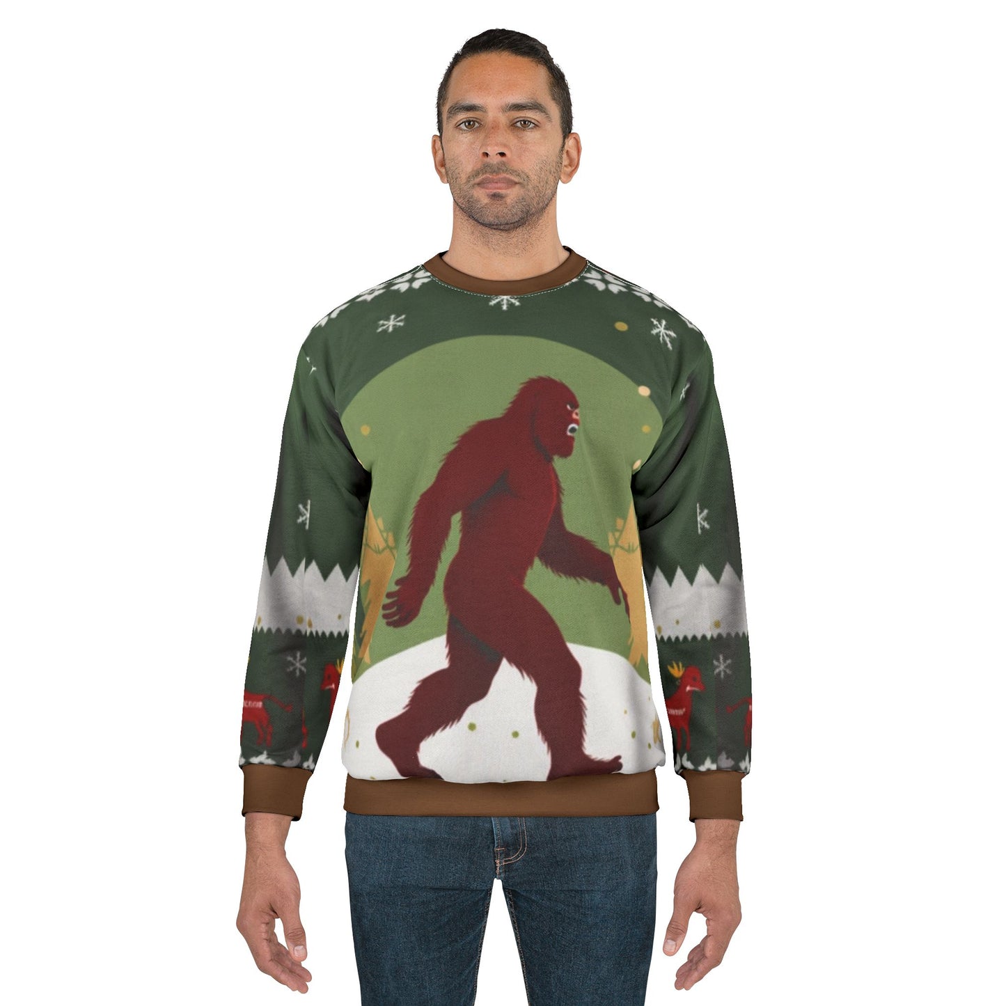 Bigfoot Holiday Sweatshirt – Sasquatch Christmas Ugly Sweater