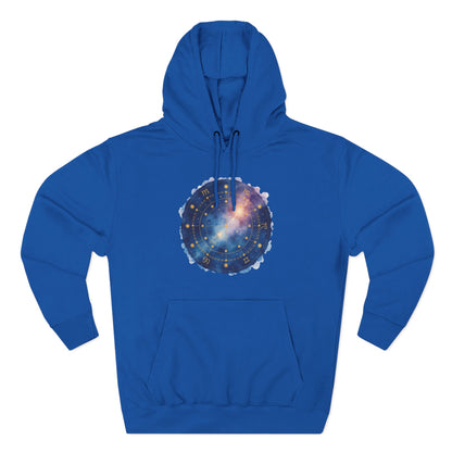 Galaxy Constellation Hoodie — Cosmic Star Map Fleece Pullover