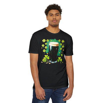 St. Patrick's Day Pint T-Shirt — Irish Beer Shamrock Design