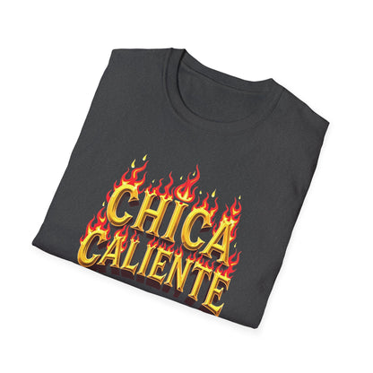 Hot Chick, Flame T-Shirt, Trendy Graphic Tee, Chica Caliente Shirt, Gift for Her, Summer Fashion, Casual Style - Psychonaut Swag
