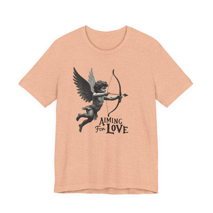 Cupid Graphic Tee — "Aiming for Love" Vintage Valentine T‑Shirt
