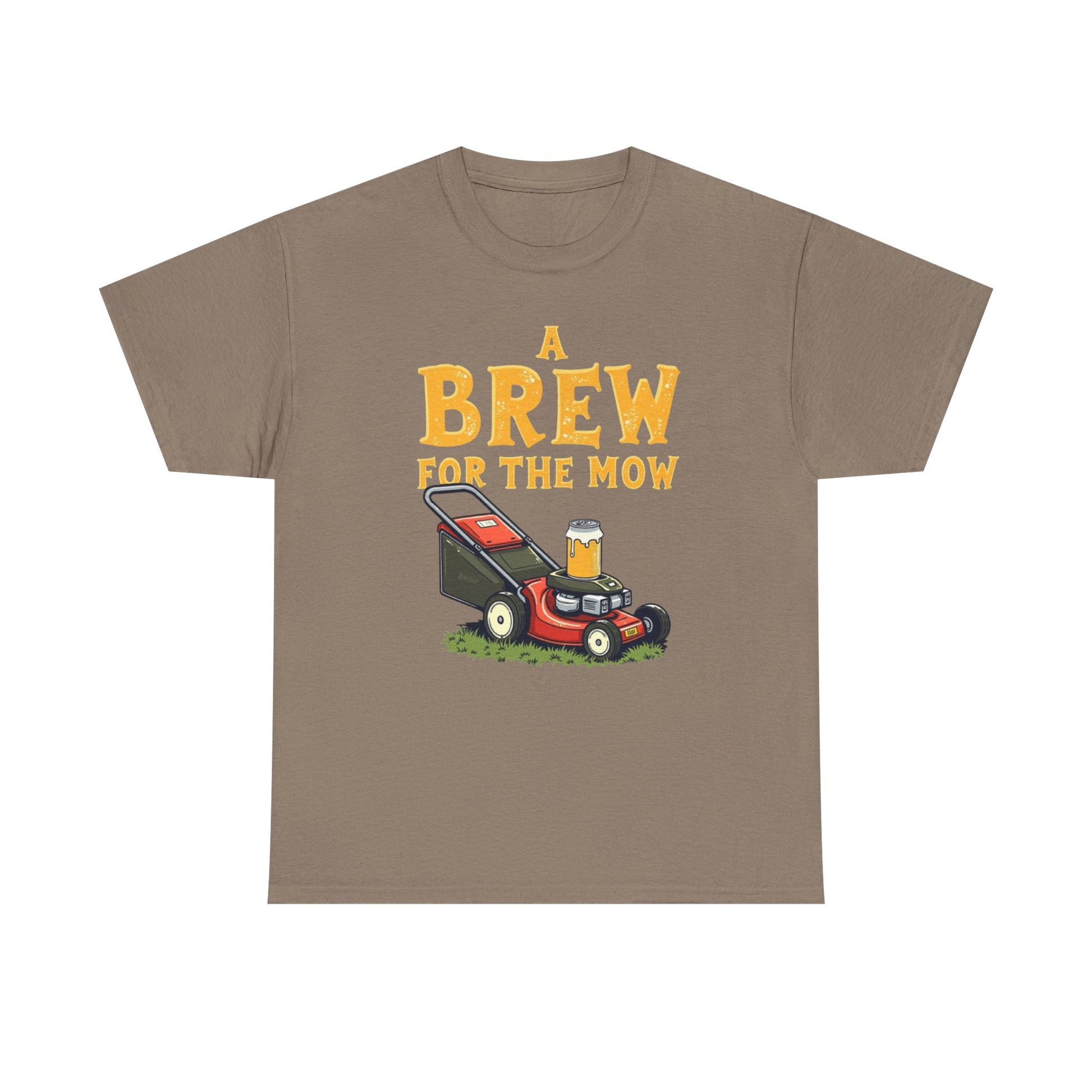 A Brew for the Mow Unisex Heavy Cotton Tee | Gardening Gifts, Lawn Care Apparel, Fun T-Shirt, Father's Day Gift, Beer Lover Shirt - Psychonaut Swag