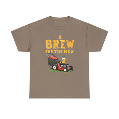 A Brew for the Mow Unisex Heavy Cotton Tee | Gardening Gifts, Lawn Care Apparel, Fun T-Shirt, Father's Day Gift, Beer Lover Shirt - Psychonaut Swag