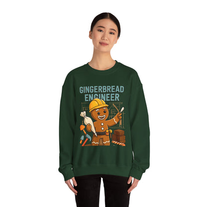 Gingerbread Engineer Sweatshirt — Cute Holiday Builder Graphic Crewneck