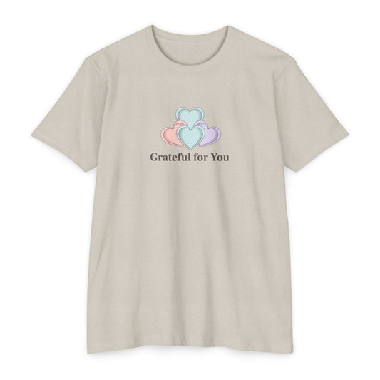 Grateful For You Heart Graphic T-Shirt