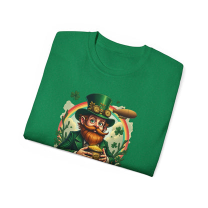 St. Patrick's Day Steampunk Leprechaun T-Shirt - Vintage Irish Lucky Beer Design