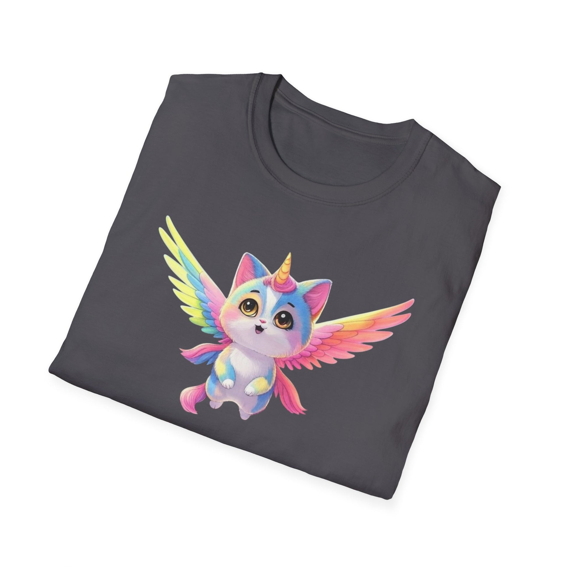 Flying Catacorn, T-Shirt - Cute Flying Feline Unicorn Design - Psychonaut Swag