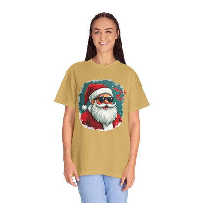 Santa Sunglasses T-Shirt — "Merry Ho Ho!" Cool Retro Christmas Tee