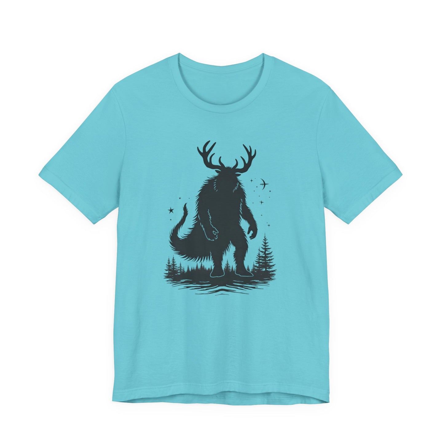 Krampus Squatch T-Shirt — Deer-Antlered Sasquatch Graphic Tee