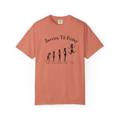 Survive Til Friday Unisex T-shirt, Funny Graphic Tee, Weekend Vibes Shirt, Casual Everyday Wear, Gift for Friends