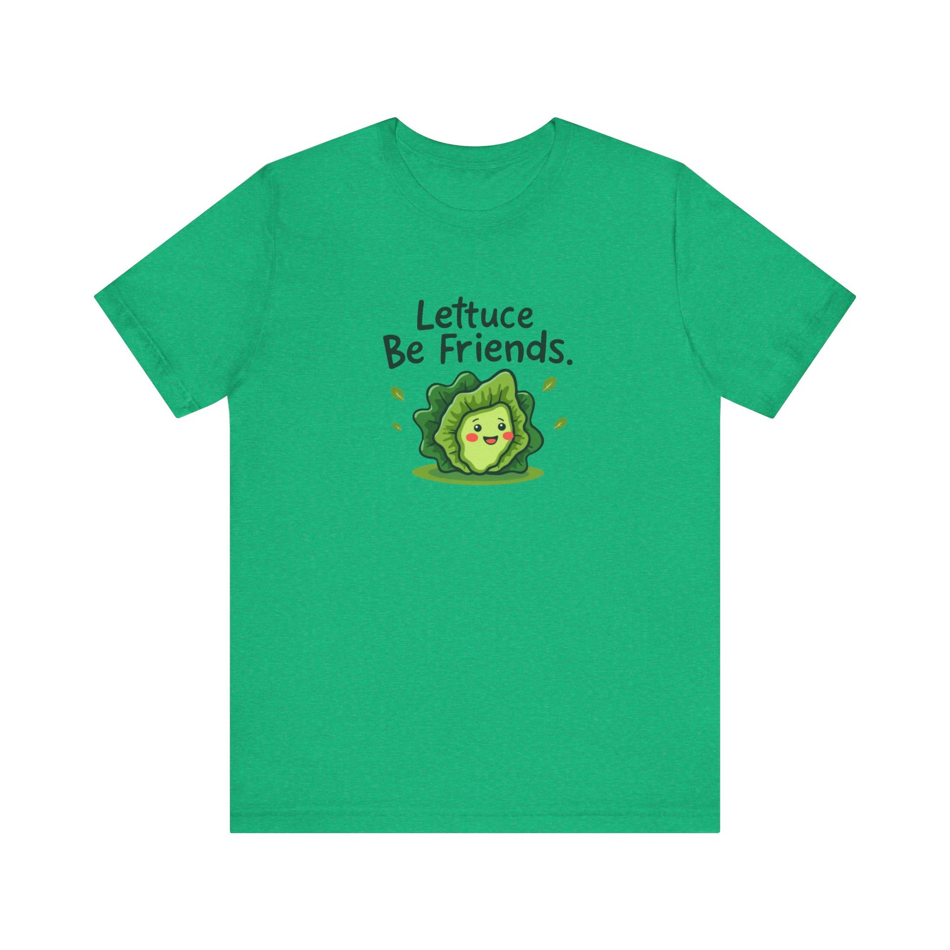 Lettuce Be Friends, Unisex Tee, Casual Wear, Gift for Vegetarians, Summer T-Shirt, Eco-Friendly Apparel - Psychonaut Swag