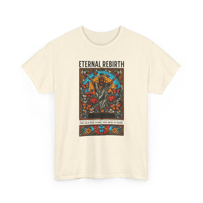 Eternal Rebirth Tee — Floral Mandala Stag Graphic T-Shirt