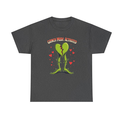 Grinchy Valentines, Unisex Heavy Cotton Tee