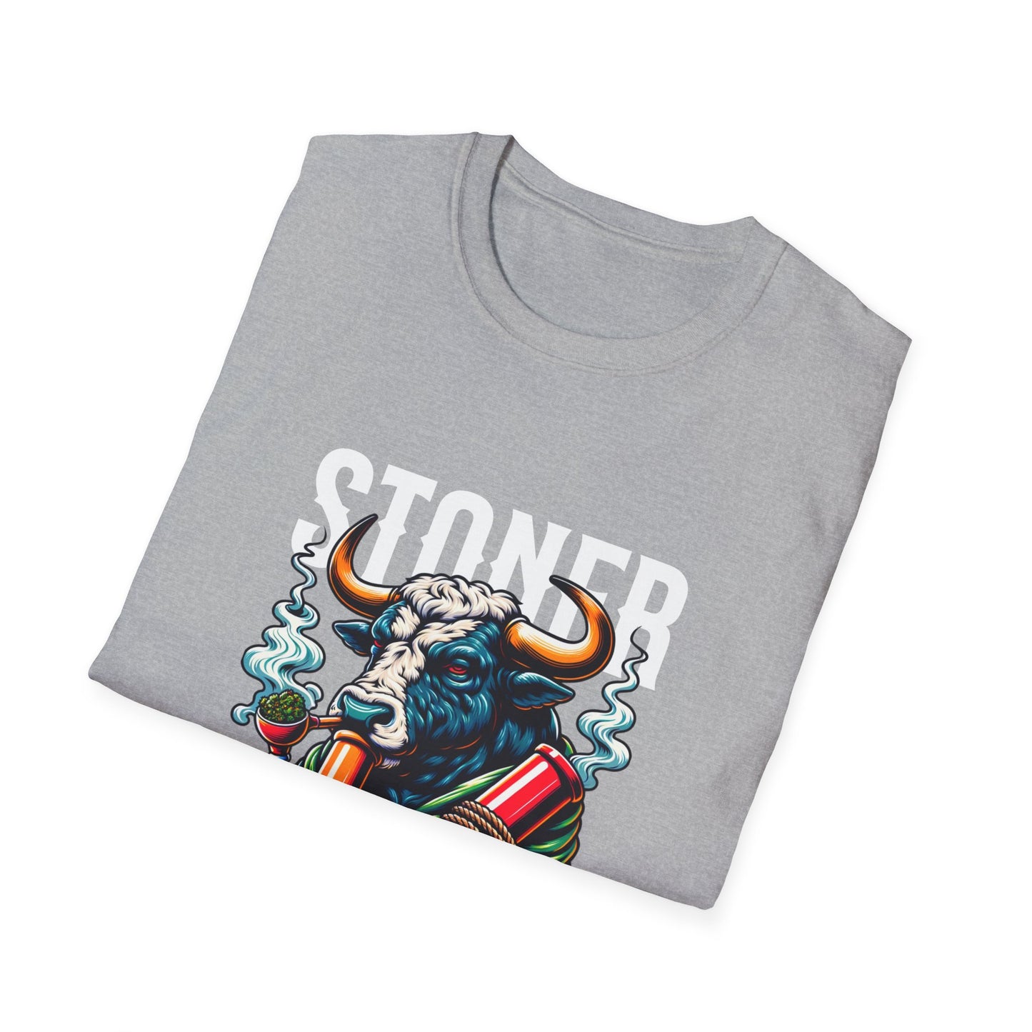 Stoner Bull, Unisex Softstyle T-Shirt