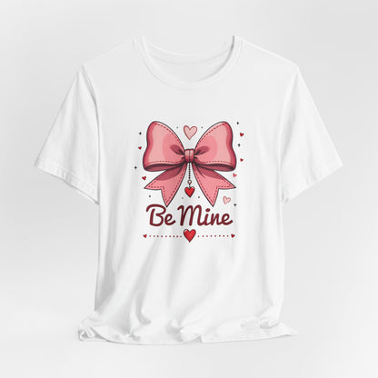 Valentine 'Be Mine' Pink Bow T‑Shirt