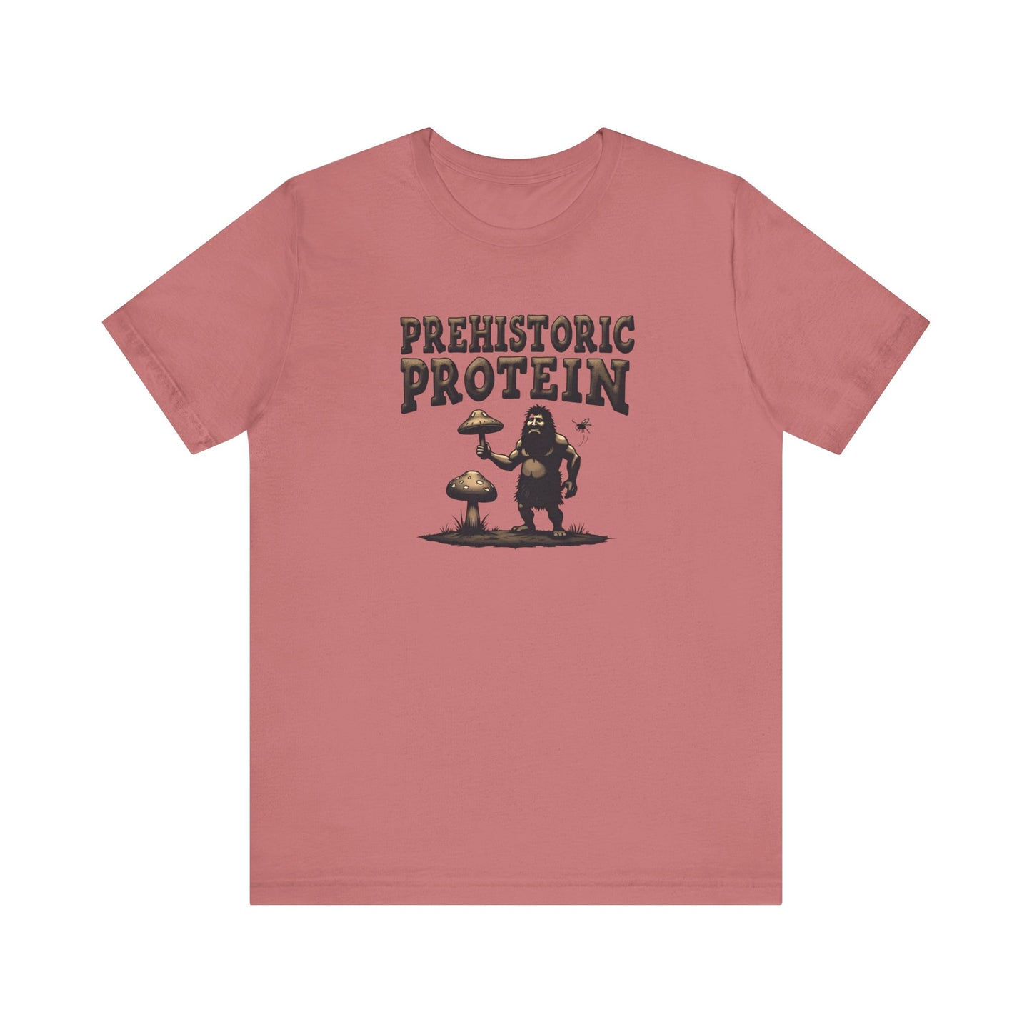 Prehistoric Protein Mushroom Tee - Retro Graphic T-Shirt for Nature Lovers, Gifts for Him/Her, Casual Everyday Wear, Perfect for Camping, Gifts [...] - Psychonaut Swag