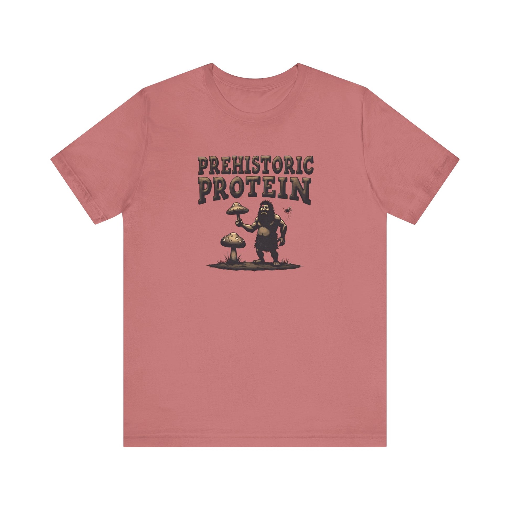 Prehistoric Protein Mushroom Tee - Retro Graphic T-Shirt for Nature Lovers, Gifts for Him/Her, Casual Everyday Wear, Perfect for Camping, Gifts [...] - Psychonaut Swag