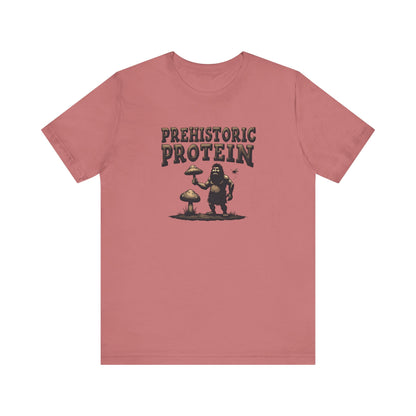 Prehistoric Protein Mushroom Tee - Retro Graphic T-Shirt for Nature Lovers, Gifts for Him/Her, Casual Everyday Wear, Perfect for Camping, Gifts [...] - Psychonaut Swag