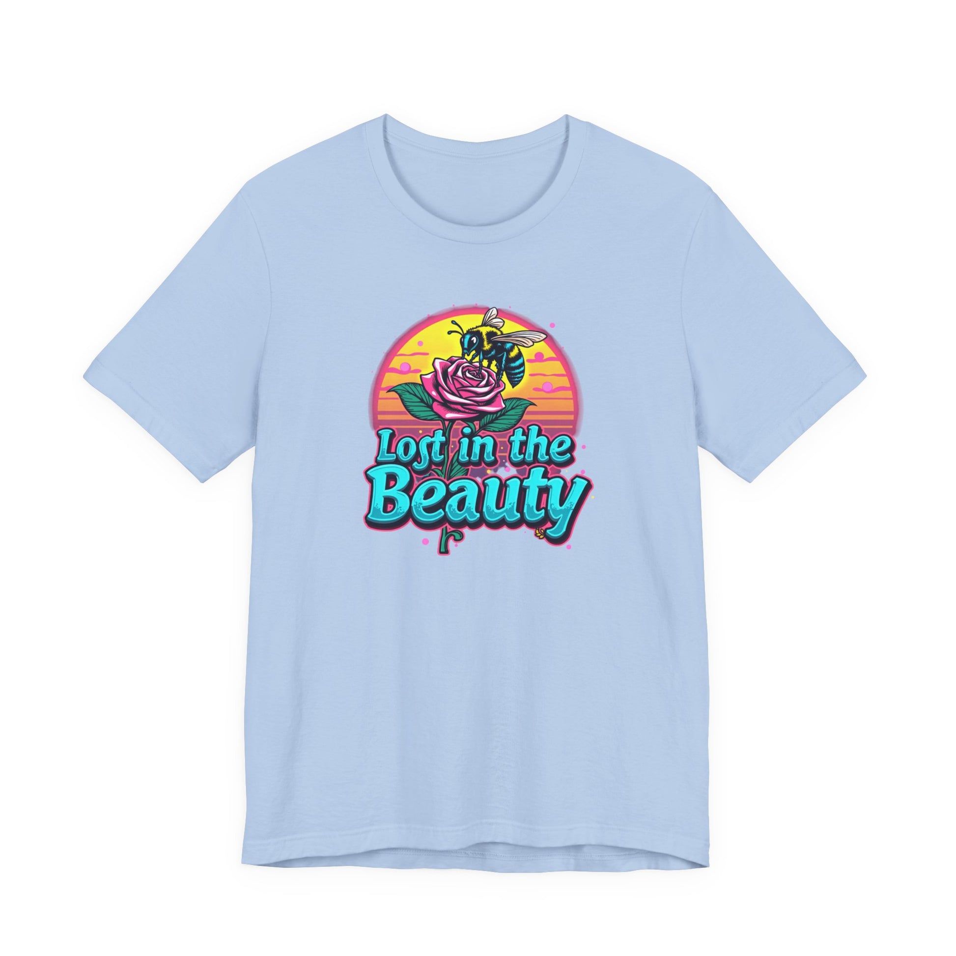 Lost in the Beauty Unisex Tee - Floral Graphic Short Sleeve Shirt - Psychonaut Swag