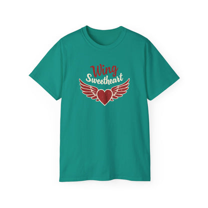 Wing Sweetheart Unisex Ultra Cotton Tee | Cute Graphic Shirt, Valentine's Day Gift, Trendy Casual Wear, Heart Theme Apparel, Unique T-Shirt - Psychonaut Swag